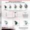Service Caster 3.25 Inch Green Poly on Cast Iron Caster Set with 2 Brakes/Swivel Lock 2 Rigid SCC-30CS3420-PUB-GB-SLB-BSL-2-BSL-2 - alternate 6